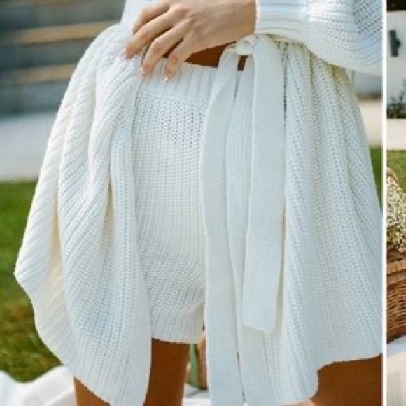 Sabo Skirt Pants - SABO SKIRT- knit shorts cream